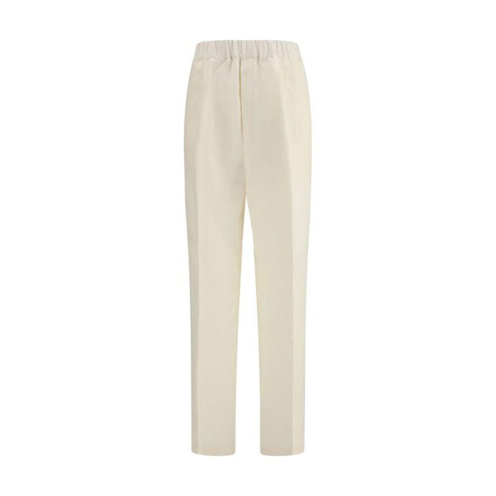 Laneus Viscose Casual Pants Men Beige Bottoms